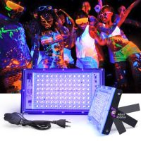 UV Floodlight Lights 50W 100W LED Stage Blacklight Ultraviolet Flood Effect Light for Halloween Xmas Dance DJ Disco Party Bar Rechargeable Flashlights