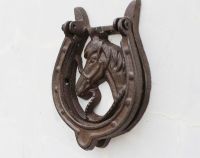 Design Style Cast Crafts Retro Iron Knocked Door Handle Antique Courtyard Home Furnishing Mural Owl Bird Rudder Angel Horse