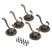 5Pcs Antique Door Hanger Hooks Vintage Bathroom Wall Hanger Hats Bag Keychain Zinc Alloy Hook Coat Wall Hooks with Screws 5.4cm,Wall Hook Screw