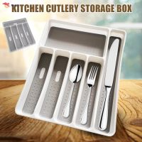 Kitchen Drawer Organizer Tray Spoon Cutlery Box Portable Storage Holder Rack