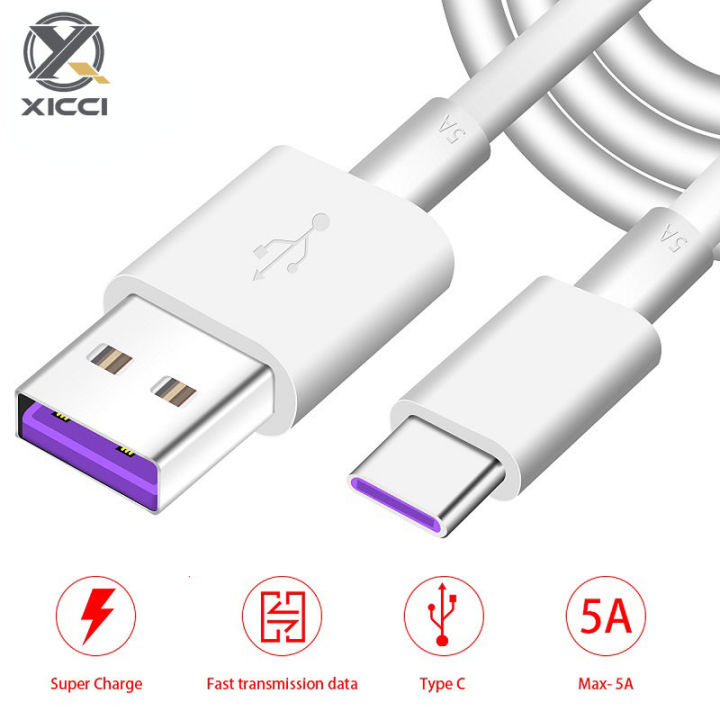 XICCI USB C Cable Fast Charger Data Supercharge Type C Cable for Huawei USB Charging Wire | Lazada
