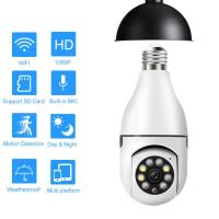 3MP E27 Bulb Camera WiFi Indoor Video Surveillance 1080P Home Security Monitor Full Color Night Vision Auto Tracking Carecam