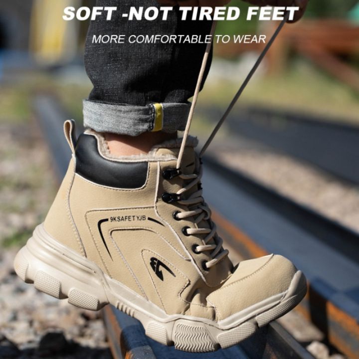 นอกจากนี้ยังมีคุณภาพสูงชีต-p56lgud-นิ้วเท้าสำหรับผู้ชายรองเท้ากันการเจาะไม่สามารถทำลายได้ไม่ลื่นขนาดรองเท้าปลอดภัย