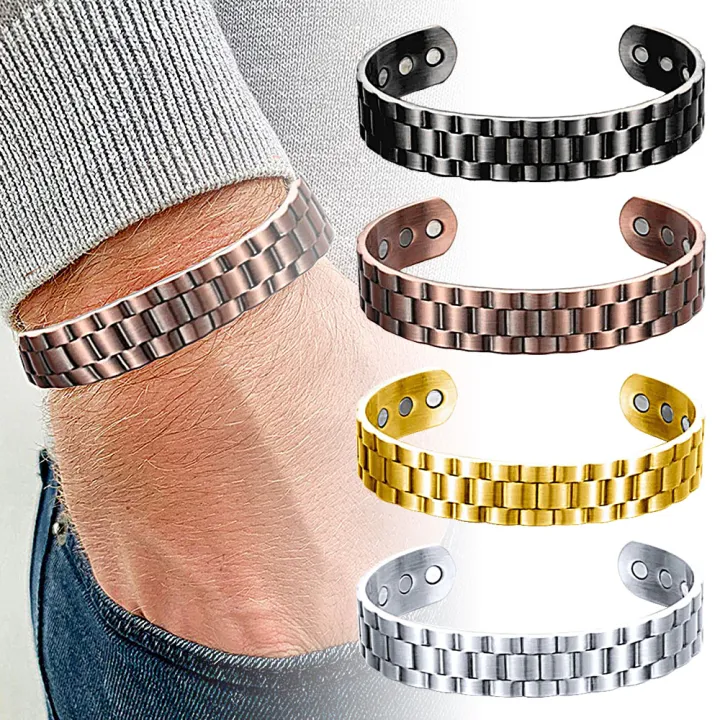 Menheal Men Copper Therapy Bracelet Lymphatic Drainage