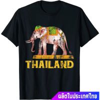 เสื้อยืดคอกลมcrew neckช้างไทย มีคุณธรรมสูง เป็นมงคล ให้เกียรติ ศักดิ์สิทธิ์ Elephant Thailand T-Shirt คอกลม แฟชั่น ผ้า  WOQK