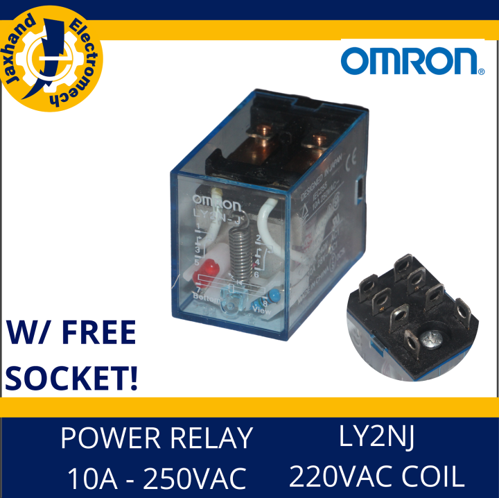 Omron Relay LY2NJ, 10A, 250VAC General Purpose Relay AC220V/24VDC Coil