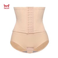 MiiOW ผู้หญิงเอวเทรนเนอร์ Body Shaper รัดตัวพร้อมซิป Cincher Corset Top เข็มขัดกระชับสัดส่วนสีดำ Shapers กางเกง Shapewear Plus ขนาด S0154