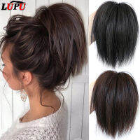 LUPU สังเคราะห์ผมบุญส่วนขยายยุ่งตรงผมวงยืดหยุ่น Chignon S Crunchy ห่อ Updo ชิ้นผมปลอมสำหรับผู้หญิงผม