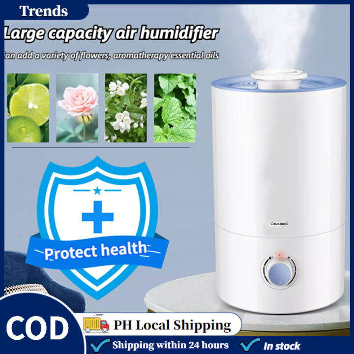 4L Humidifier For Room Purifier Silent Air purifying Aroma Large