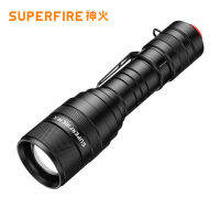 SUPERFIRE ไฟศักดิ์สิทธิ์ F5 ไฟฉายแรงซูมโฟกัสชาร์จมินิ LED ขี่กลางแจ้งไกล .