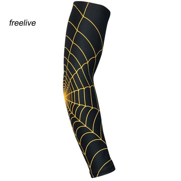 flespider-web-pattern-arm-guard-tennis-badminton-sports-elbow-arm-sleeve-pad-ce