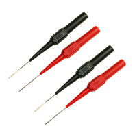 4Pcs ฉนวนกันความร้อนเจาะเข็มไม่ทำลาย Multimeter Test Probes สีแดงสีดำ30V-60V ยานยนต์ Auto Kit Machine