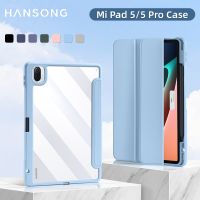 {OLI STUDIO} Casing Tablet สำหรับแผ่น Xiaomi 5 Pro ปลอกพร้อมที่ใส่ดินสอใสสำหรับ2021เคส Xiaomi 5ขนาด11นิ้วพร้อมฟังก์ชั่นปลุกอัตโนมัติ