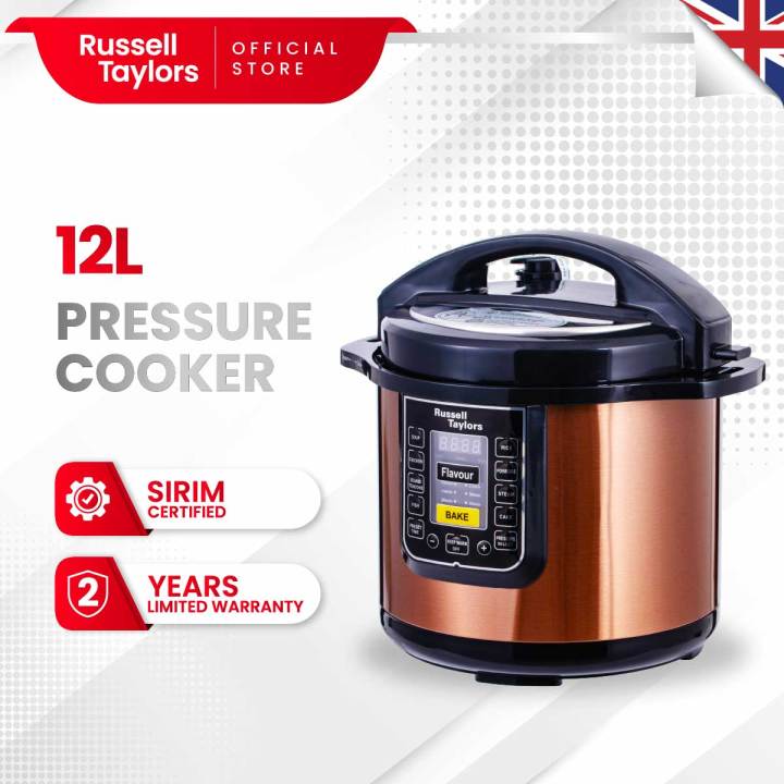Russell Taylors 12L Electric Pressure Cooker PC-12 Non Stick Pot ...
