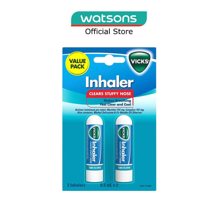 VICKS Nasal Decongestant Vicks Inhaler 2X 0.5Ml Lazada Singapore