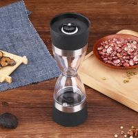 Manually 2 in 1 Hourglass Pepper Mill Dual End Salt Pepper Mill Spice Grinder Pepper Shaker Kitchen Cooking Tools Easy To Clean