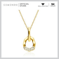 Gemondo จี้ทองคำ 9K ประดับเพชร (DIAMOND) รูปทรงเรขาคณิต (ไม่รวมสร้อย) : จี้ทอง จี้เพชร
