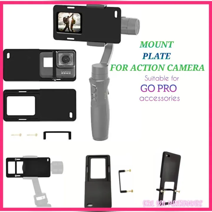 Mobile Gimbal Switch Mount Plate Adapter for GoPro Hero 8 7 6 5 4 3