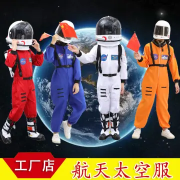 Aerospace Astronaut Cosplay Costume Cool Adult Spaceman With Helmet Suit  New Halloween Cartoon Mascot Party Clothing