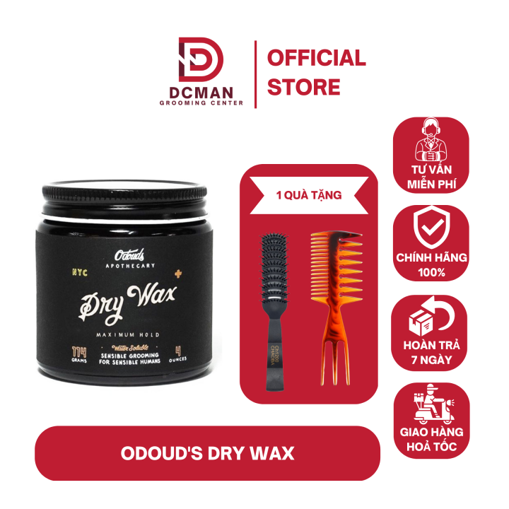 Chính hãng] Sáp vuốt tóc nam O\'Douds Dry Wax - Maximum Hold - sáp vuốt tóc nam nhiều sức mạnh Bạn đang cần tìm kiếm giải pháp tuyệt vời để giữ nếp tóc suốt cả ngày mà không lo bị sụp hay bết dính? Hãy thử sáp vuốt tóc nam O\'Douds Dry Wax chính hãng với sức mạnh tối đa. Với thành phần tự nhiên và độ bám dính tuyệt vời, bạn không còn phải lo lắng về mái tóc khi ra đường nữa.