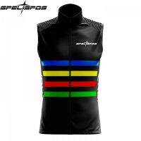 Cycling Vset Windproof Jacket Sleeveless Windbreak Breathable 3 Pockets Men Pro Team Racing Bike Shirt Kit Maillot Bicycle Kit