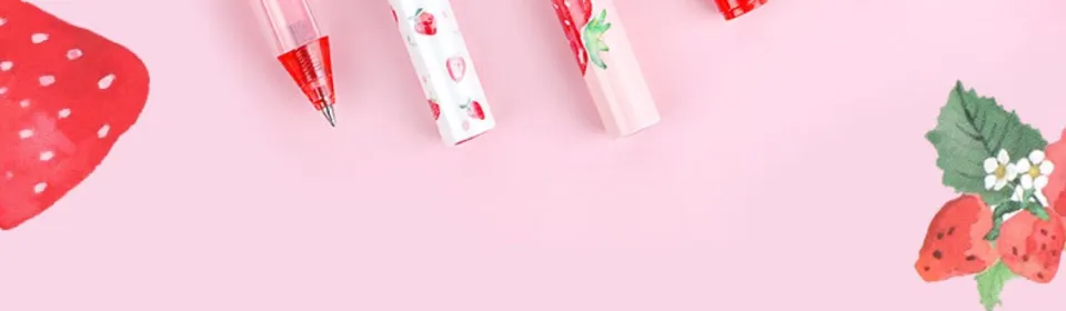 Strawberry Gel Pen Set - M&G