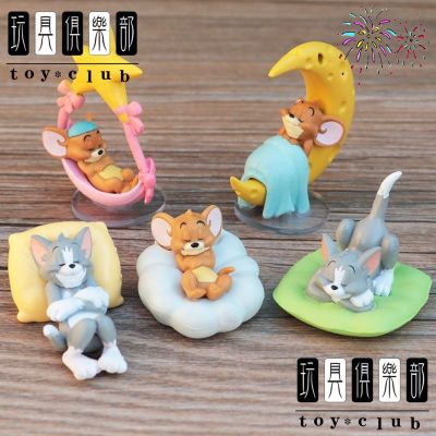 แมวและหนู ToyClub ของเล่น Hiasan Mobil Tom Jerry สำหรับหนังสือเด็กเดสก์ท็อปตุ๊กตาทำมือตกแต่งขนาดเล็กของสะสมหุ่นแอ็คชั่น