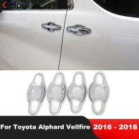 For Toyota Alphard Vellfire 2016 2017 2018 Chrome Side Door Handle Bowl Cover Trim Stickers Car Styling Auto Accessories 8pcs