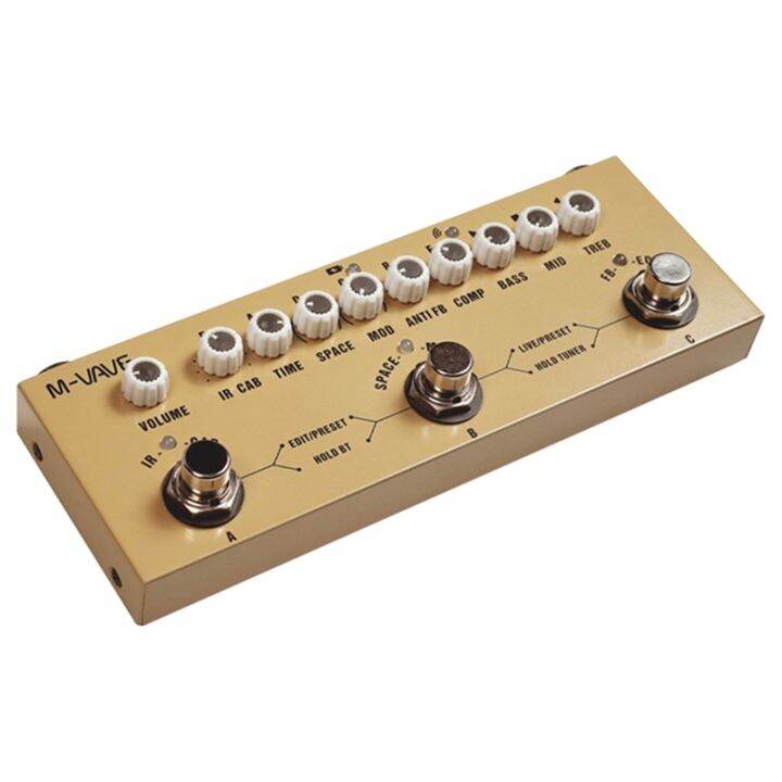 MVAVE CubeBABY Rechargeable Multi Effects Pedal for Acoustic Guitar