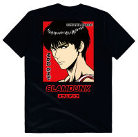 อะนิเมะ SHOHOKU SLAM DUNK ผ้าฝ้าย 100% รอบคอแฟชั่นพิมพ์การ์ตูนผู้ชายและผู้หญิงเสื้อยืดสีดำสีขาว PH001 เสื้อยืดผู้ชาย