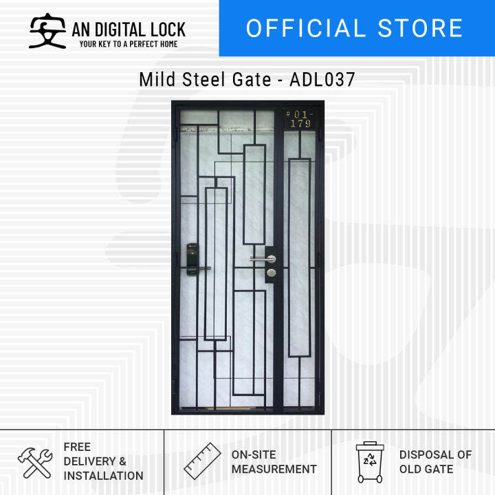 Mild Steel HDB Metal Gate (ADL037) AN Digital Lock Lazada Singapore