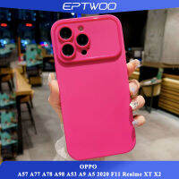 EPTWOO สําหรับ OPPO A57 A77 A78 A98 A53 A9 A5 2020 F11 Realme XT X2 เปลือกหุ้มโทรศัพท์มือถือ ป้องกันการสั่นสะเทือน หน้าต่างขนาดใหญ่ ป้องกันการสั่นสะเทือน ซิลิโคนอ่อน ฝาครอบด้านหลัง YKD-02