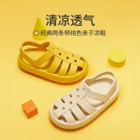 【Ready】? Youtune 2023 new parent-child Roman shoes summer boys and girls beach sandals baby outdoor sports soft bottom non-slip women