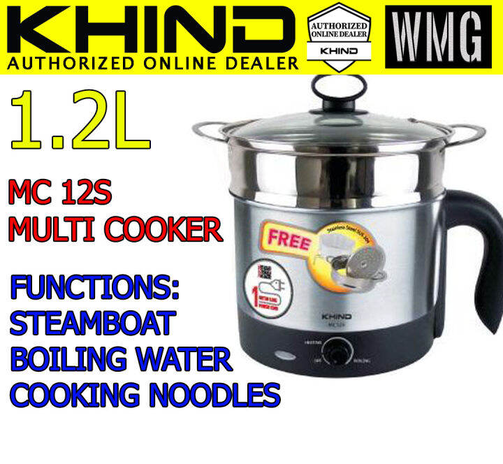 (AOD) Khind 1.2L Multi Cooker MC12S Stainless Steel Body Multi function