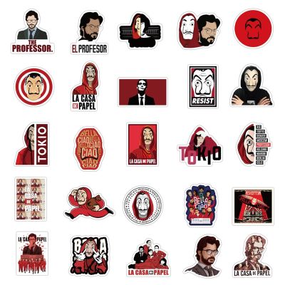 50PCS La Casa De Papel Stickers Vsco Sticker Scrapbook Suitcase Skateboard Laptop