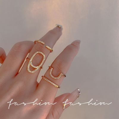 [COD] European and retro ring female personality micro-inlaid zircon set ins tide cold index finger wholesale