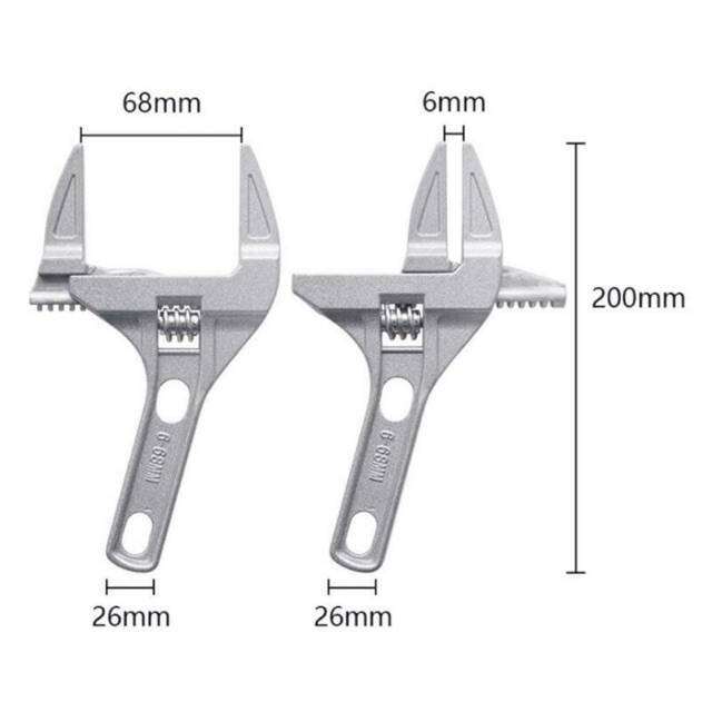 ประแจเลื่อนปากกว้าง-6-68-mm-ประแจขันใต้อ่าง-กุญแจเลื่อน-ประแจจับท่อ-ด้ามสั้น-ประแจอเนกประสงค์-ปะแจเลื่อน