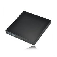 Plastic Exterior PC CD Writer External Slim Drive Noise Cancelling Notebook Computer Player Black