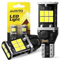 AUXITO W16W Led T15 912ไม่มีข้อผิดพลาด2ชิ้นโคมไฟสัญญาณท้าย Canbus สำรองไฟถอยหลัง