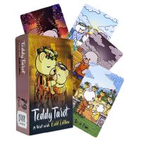 English 12x7cm Tarot Teddy Tarot Card Fate Divination Family Party Paper Cards Game Tarot And Brochure Guide For Children Toys