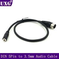 3.5mm Female To DIN 5 Pin MIDI Male Plug Cable 50CM 1.5M Audio AUX Output Headphone Microphone Stereo Jack Adapter Cable 5pin