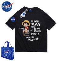 【New】NASA เว็บไซต์อย่างเป็นทางการร่วม One Piece ผ้าฝ้ายเสื้อยืดผู้ชายฤดูร้อนแบรนด์ Wang Yibo วรรคเดียวกันคู่หลวมแขนสั้นผ_29