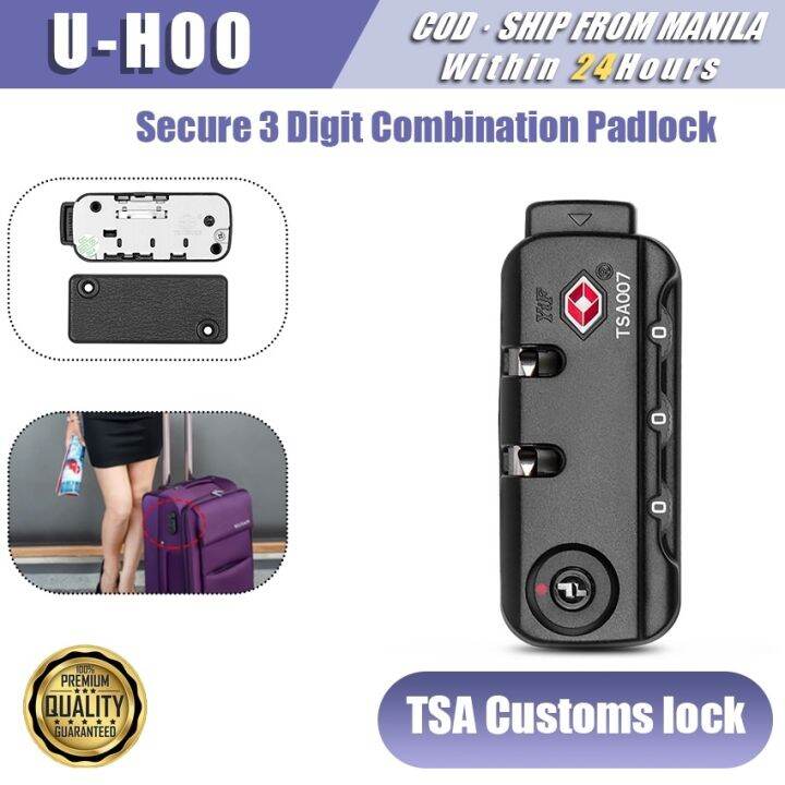 3 Digit TSA Lock Luggage Combination Padlock TSA007 Universal Travel