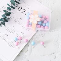 ◈ 50Pcs/box Colour Macaroon Mini Push Pins Thumb Thumbtack Board Pins Drawing Photo Wall Studs School Office Stationery Supplies