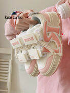 Velcro loafers for women in 2023 Autumn New Fashion Thick Sole Elevated