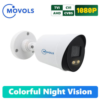 Movols 2MP Colorful Night Vision CCTV AHD Outdoor Video Surveillance Camera Waterproof