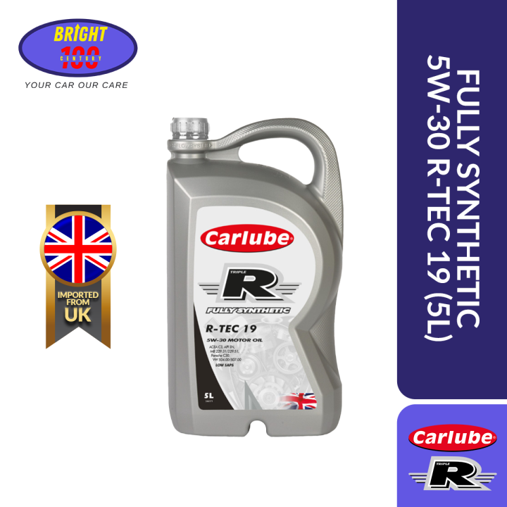 Carlube TRIPLE R Fully Synthetic Engine Oil API SN 5W30 R TEC 19 (5L