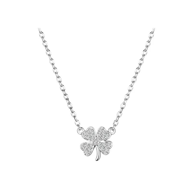 1pc Fashionable S925 Sterling Silver Minimalist Style Four-leaf