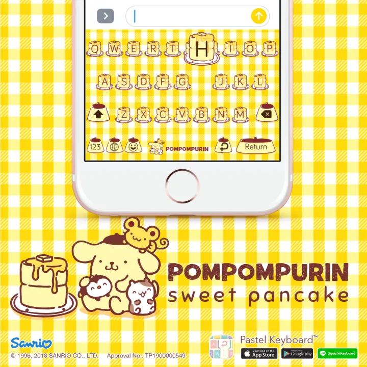 Pompompurin sweet pancake Keyboard Theme⎮ Sanrio (EVoucher) for Pastel