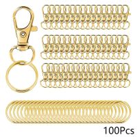 【LZ】№  Fechos giratórios de ouro para chaveiro Lanyard Snap Hook com chaveiro clipe de corrente gancho de metal garra de lagosta para jóias DIY Craft 50Set 100 pcs